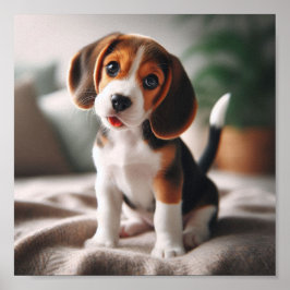 Schattigee beagle puppy poster