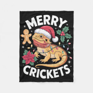 Schattigee Bearded Dragon Christmas Pun Fleece Deken