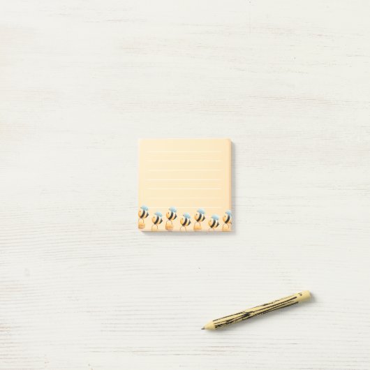 Schattigee bee 3 "x3" post-it notities post-it® notes (Op bureau)