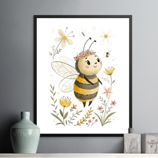 Schattigee Bee Art Print