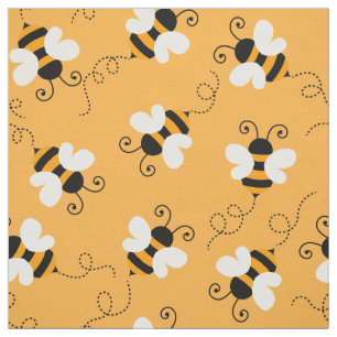 Schattigee bee / hommel patroon stof. stof