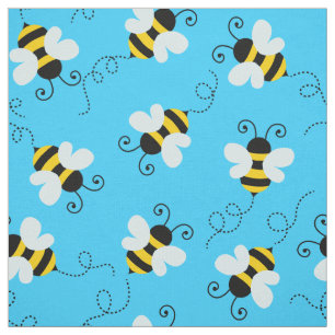 Schattigee bee / hommel patroon stof. stof