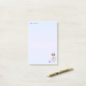 Schattigee beige kat post-it® notes (Op bureau)