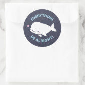 Schattigee Beluga-walvis, alles walvis is goed woo Ronde Sticker (Tas)