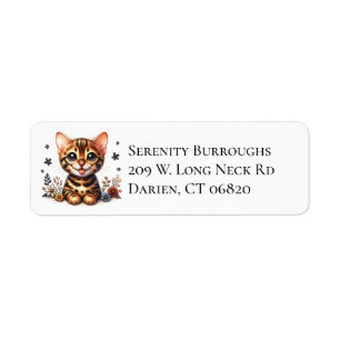 Schattigee Bengaalse Kitten Cat Lover Mom Feline K Etiket