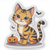 Schattigee Bengaalse Kitten Sticker - Spooky Paste (Voorkant)