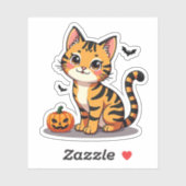 Schattigee Bengaalse Kitten Sticker - Spooky Paste (Vel)