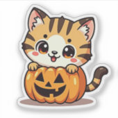Schattigee Bengaalse Kitten Sticker - Spooky Paste (Voorkant)