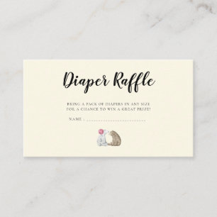 Schattigee beren Baby shower Luier loterij ticket Informatiekaartje