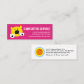 Schattigee Beren babysitten Mini Visitekaartje (Voorkant / Achterkant)