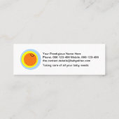 Schattigee Beren babysitten Mini Visitekaartje (Achterkant)