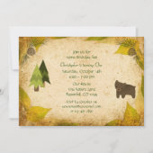 Schattigee Beren en bosdieren 1e verjaardag Kaart (Achterkant)