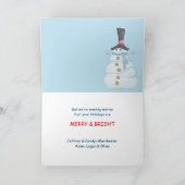 Schattigee Beren in Sleigh Christmas Kaart (Binnen)