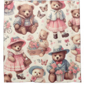 Schattigee Beren Naadloos Douchegordijn (Voorkant)