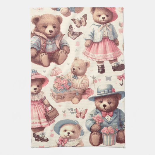 Schattigee Beren Naadloos Theedoek (Verticaal)