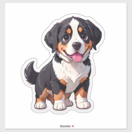 Schattigee Berner Mountain Puppy Dog Sticker