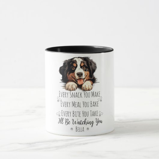 Schattigee Berner Sennenhond Funny Custom Mok (Midden)