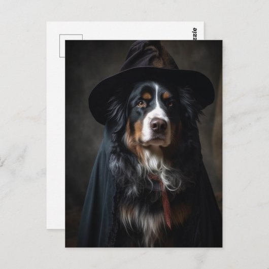 Schattigee Berner Sennenhond Heks Briefkaart (Voorkant / Achterkant)