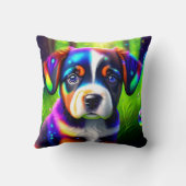 Schattigee bernese berghond puppy in de wei kussen (Achterkant)