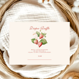 Schattigee Berry Sweet Baby shower Diapper Raffle Informatiekaartje