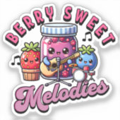 Schattigee bessen Jamming Sweet Melodies Sticker (Voorkant)