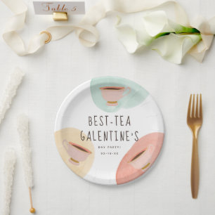 Schattigee Best-Teas Galentine's Day Party Papieren Bordje