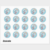 Schattigee Beste Cloud Pap Ronde Sticker (Vel)
