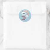 Schattigee Beste Cloud Pap Ronde Sticker (Tas)