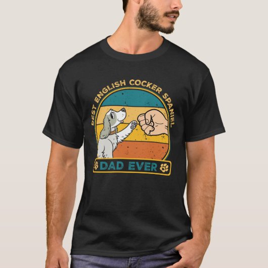 Schattigee Beste Engels Cocker Spaniel Dad Dog T-shirt (Voorkant)