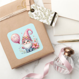 Schattigee beste mama ooit gnoom Moederdag Vierkante Sticker