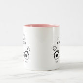 Schattigee beste vriend lange afstand vriendschap tweekleurige koffiemok (Center)