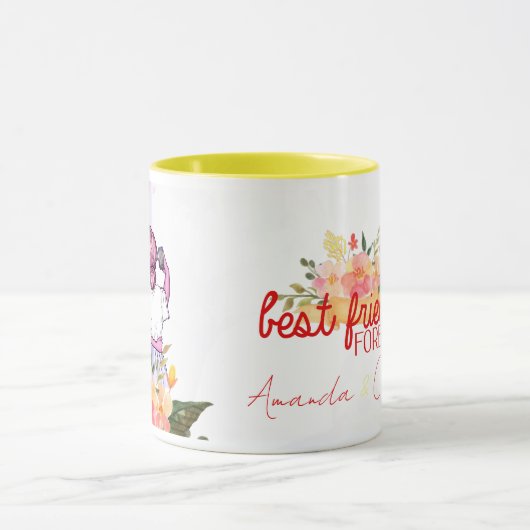 Schattigee beste vrienden voor altijd BFF Custom F Mok (Midden)