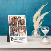 Schattigee Besties Forever Custom Name 4 Fotocolla Fotoplaat (Zijkant)