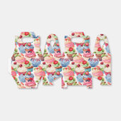 Schattigee betegelde cupcake partij bedankdoosjes (Uitgevouwen)