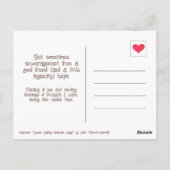 Schattigee bewegende bergengel aanmoediging briefkaart (Achterkant)