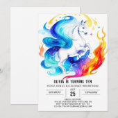 Schattigee bewerkbare paardenverjaardag kaart (Voorkant / Achterkant)