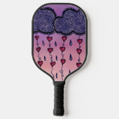 Schattigee bewolking, harten en regendruppels pickleball paddle (Achterkant)