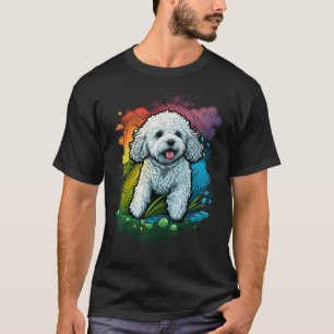 Schattigee Bichon Frise Dog op Bichon Frise Lover T-shirt