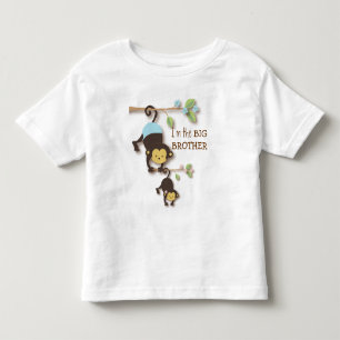 Schattigee Big Brother Monkey met Lil' Baby Sis Kinder Shirts