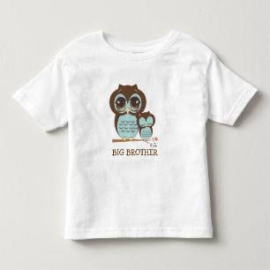 Schattigee Big Brother Owl met Sleepy Lil' Baby Br Kinder Shirts