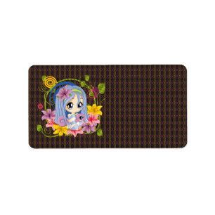 Schattigee Big Eyed Chibi Dragon Fairy Etiket