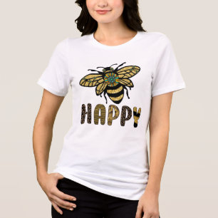 Schattigee bij Happy Word Art Tri-Blend Shirt