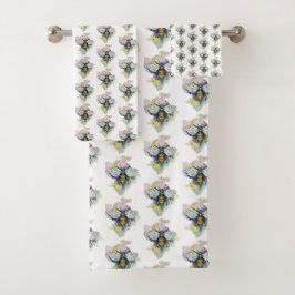 Schattigee bijen en regenboog wassen badhanddoek s bad handdoek