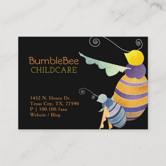 Schattigee bijenvolken visitekaartje (Voorkant)