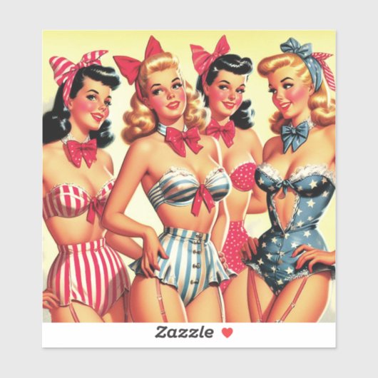 Schattigee  Bikini Pin-ups Sticker (Vel)