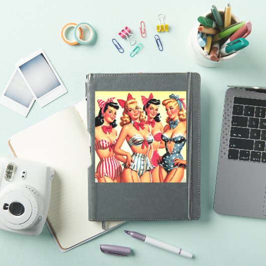 Schattigee Bikini Pin-ups Sticker (iPad Cover)