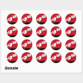Schattigee Birdy Dank u Sticker (rood) (Vel)