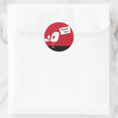 Schattigee Birdy Dank u Sticker (rood) (Tas)