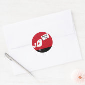 Schattigee Birdy Dank u Sticker (rood) (Envelop)