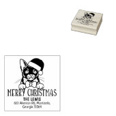 Schattigee Birmese kat terug adres kerst Rubberstempel (Gestempeld)